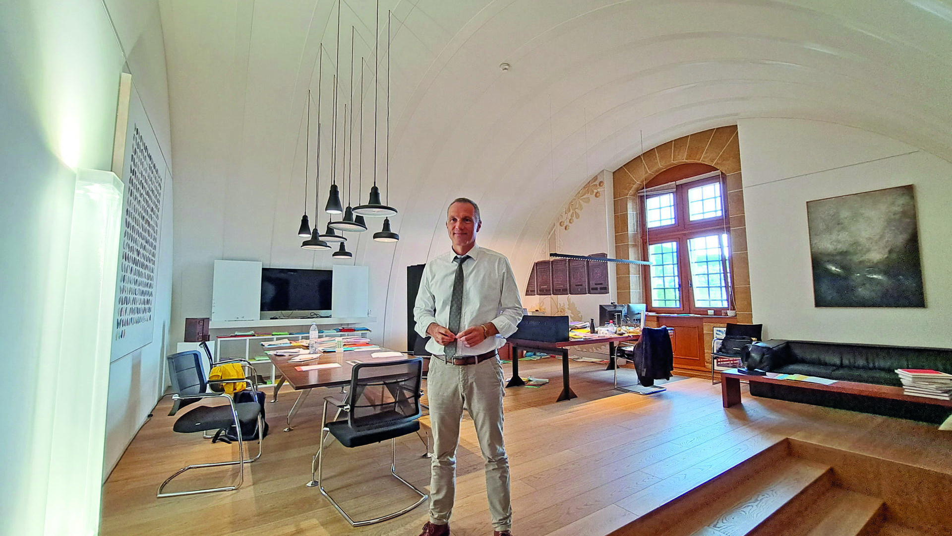 Laurent Kurth interviewé par Le Ô dans son bureau, le 30 septembre 2022. (Photo Le Ô)