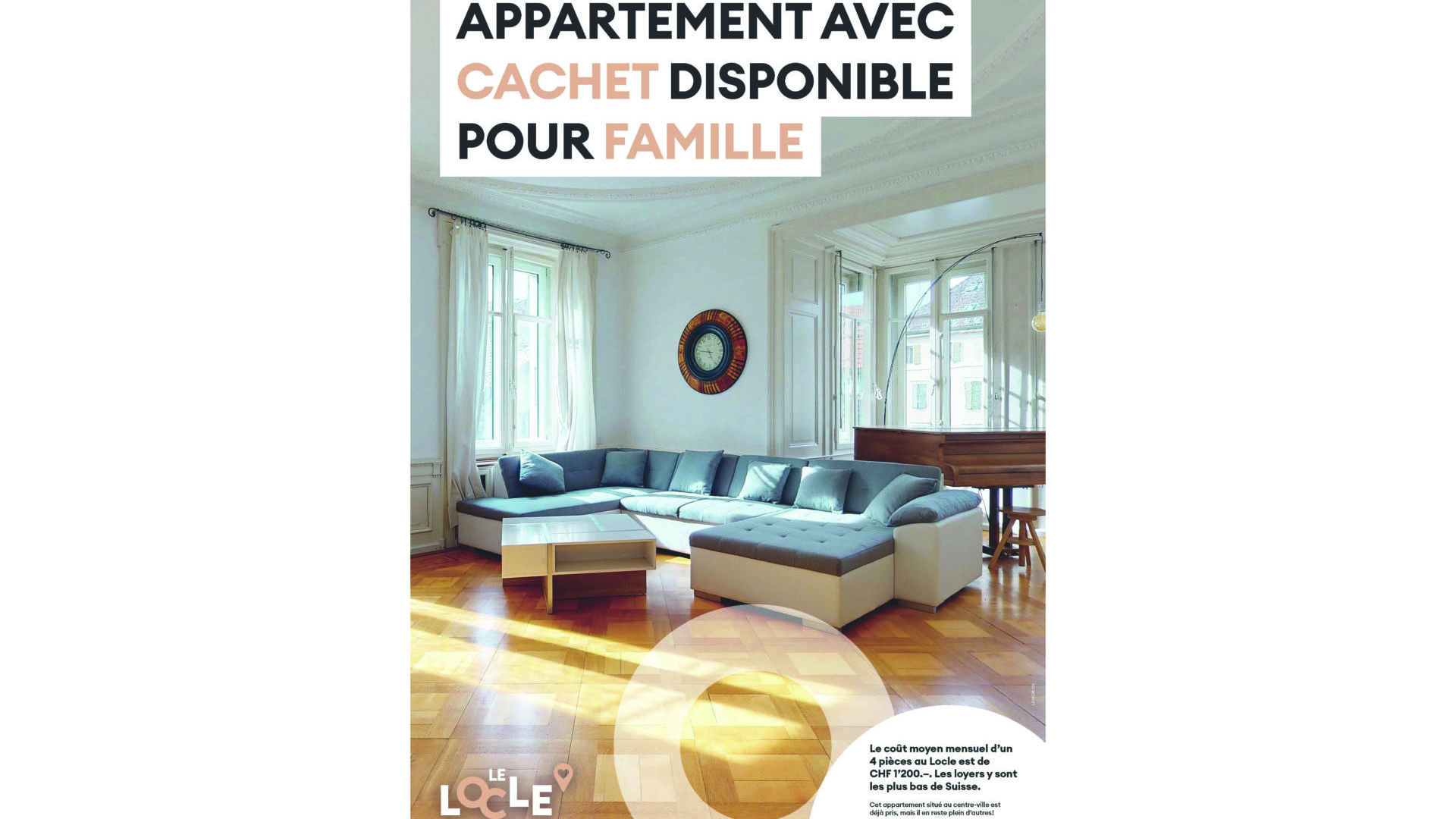 Un des visuels de la campagne « Le Locle, site de rencontres » lancé en mars. (dr)