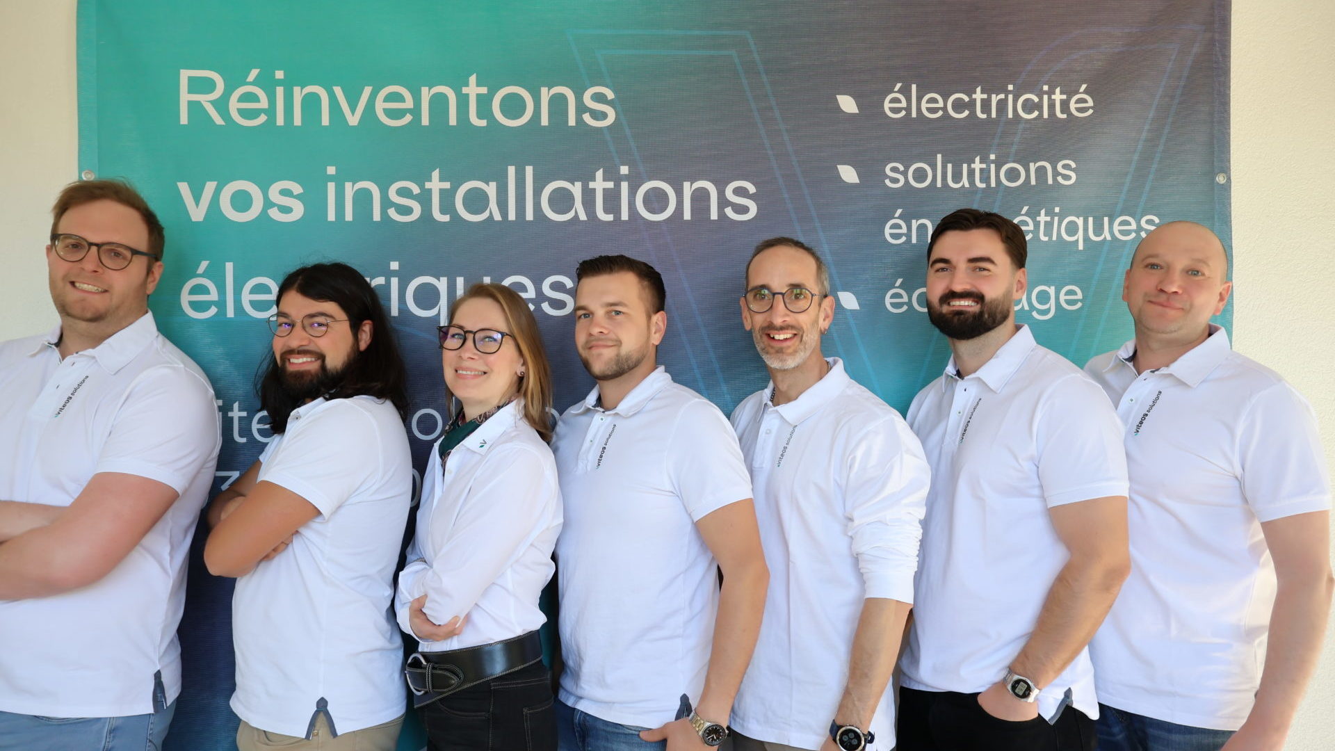 Une partie de l’équipe de gestion des projets solaires (Photo kva)