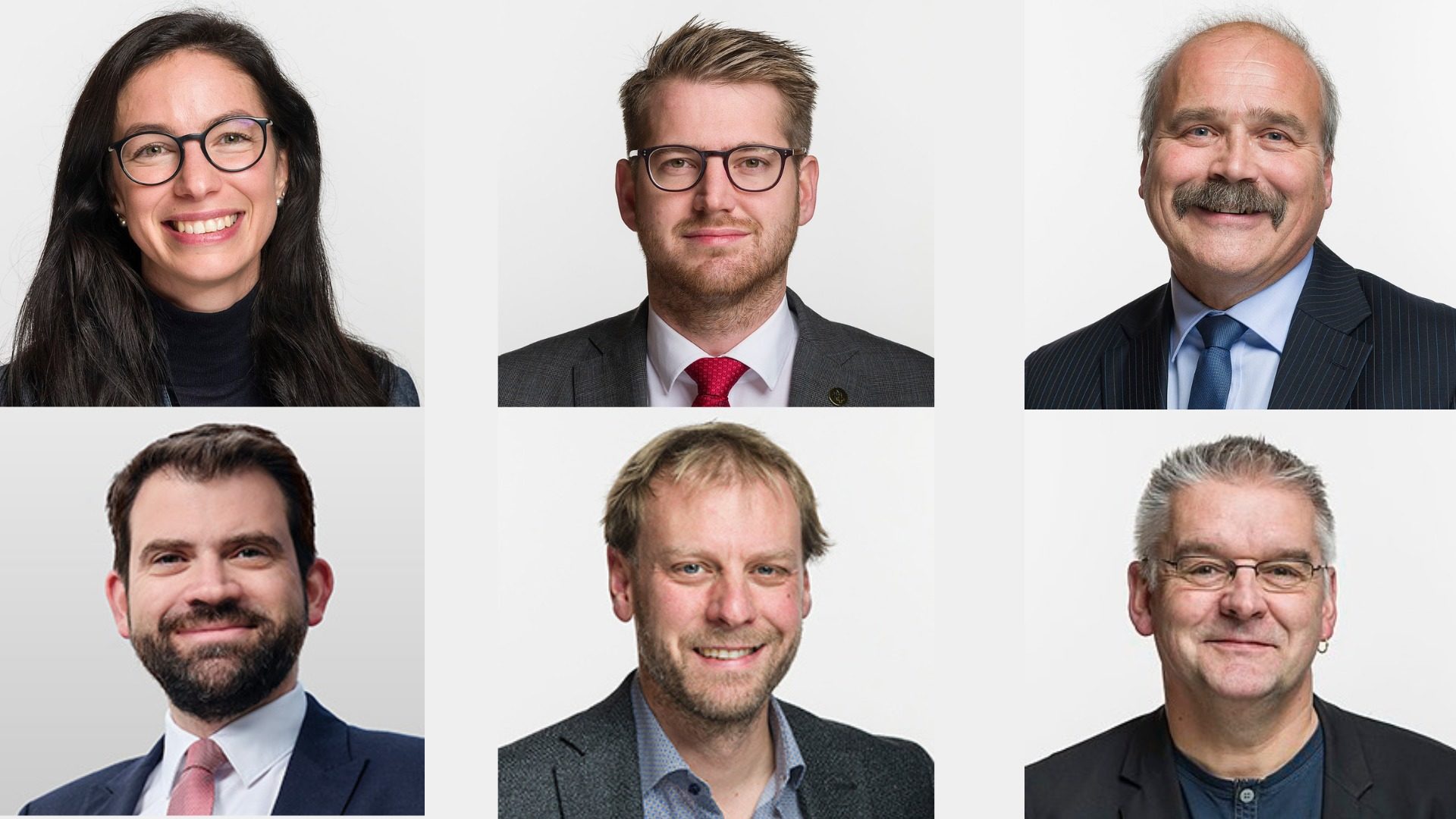 Avec un ticket Céline Vara (Verts) – Baptiste Hurni (PS), le parti à la rose croit pouvoir renverser Philippe Bauer (PLR) aux Etats. Damien Cottier (PLR), Fabien Fivaz (Verts) et Denis de la Reussille (POP) se représentent au National. Voire sur les deux tableaux. (Photos : parlement.ch)