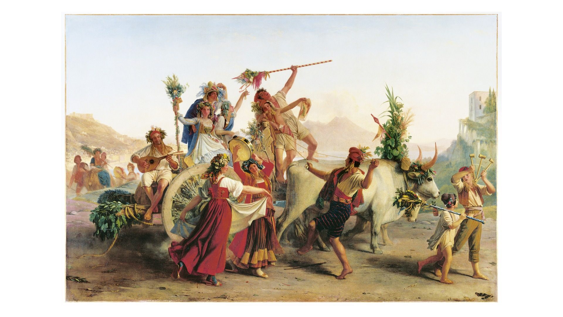 Peint par Léopold Robert en 1827, Le Retour de la fête de la Madone de l’Arc, près de Naples, est a découvrir au MBA. (Photo : Musée du Louvre / Gérard Blot)