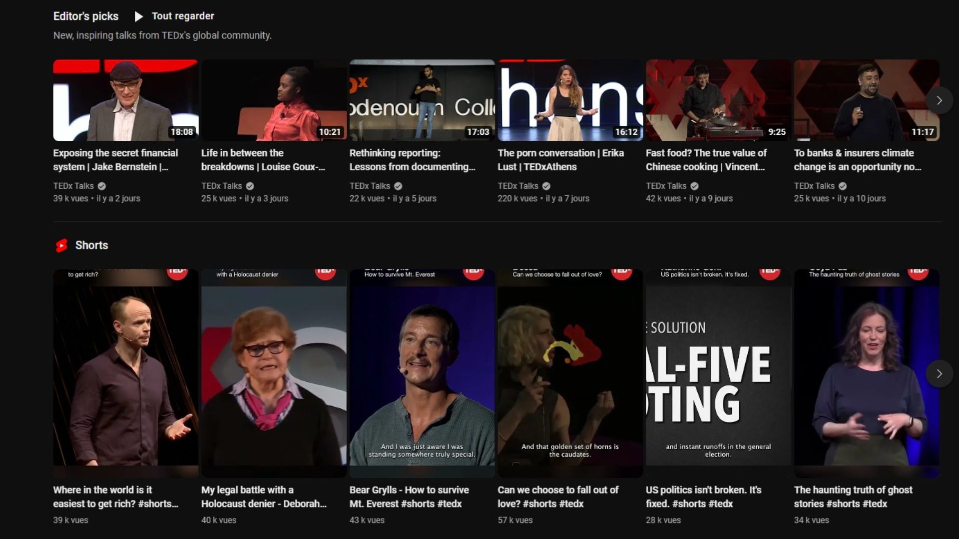La page YouTube sur laquelle les conférences de TEDxLaChauxdeFonds seront publiées possède 37 mios d’abonnés. (capture d’écran YouTube)