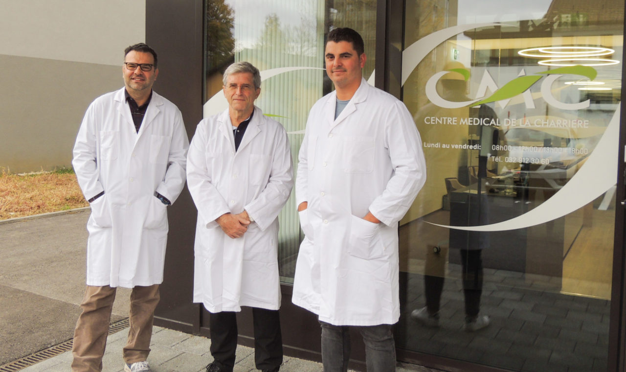 Les Docteurs Antonio Rosa, Patrick Monnier et Florian Rey (de g. à dr.) du service de cardiologie ambulatoire. (Photos : sp)