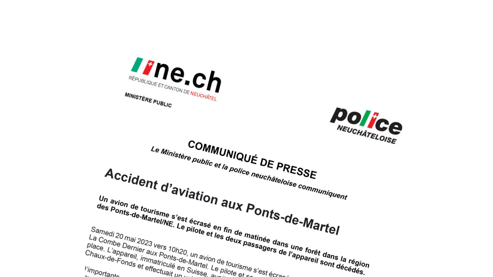 Communiqué de presse