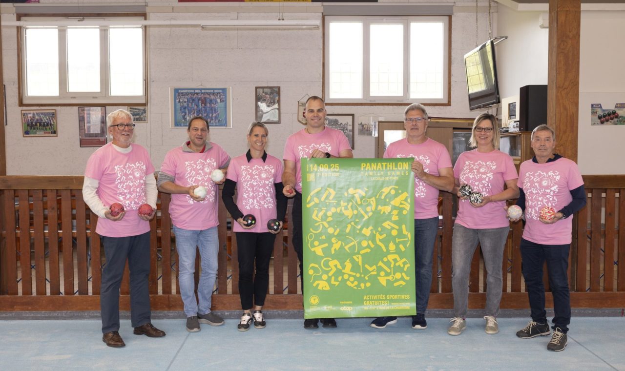 Les membres du comité d’organisation des Family Games ont présenté la septième édition dans les locaux du club de Boccia qui est un nouveau venu dans la manifestation sportive du haut. (Crédits : Ville de La Chaux-de-Fonds / A.sande)