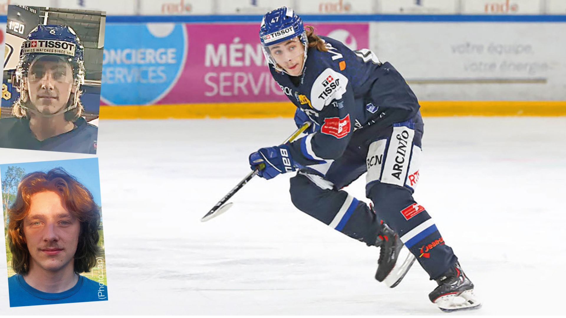 A l’aise dans tous les compartiments, Tom évolue en attaque. (Photo principale : Mauricette Schnider/photohockey.ch)